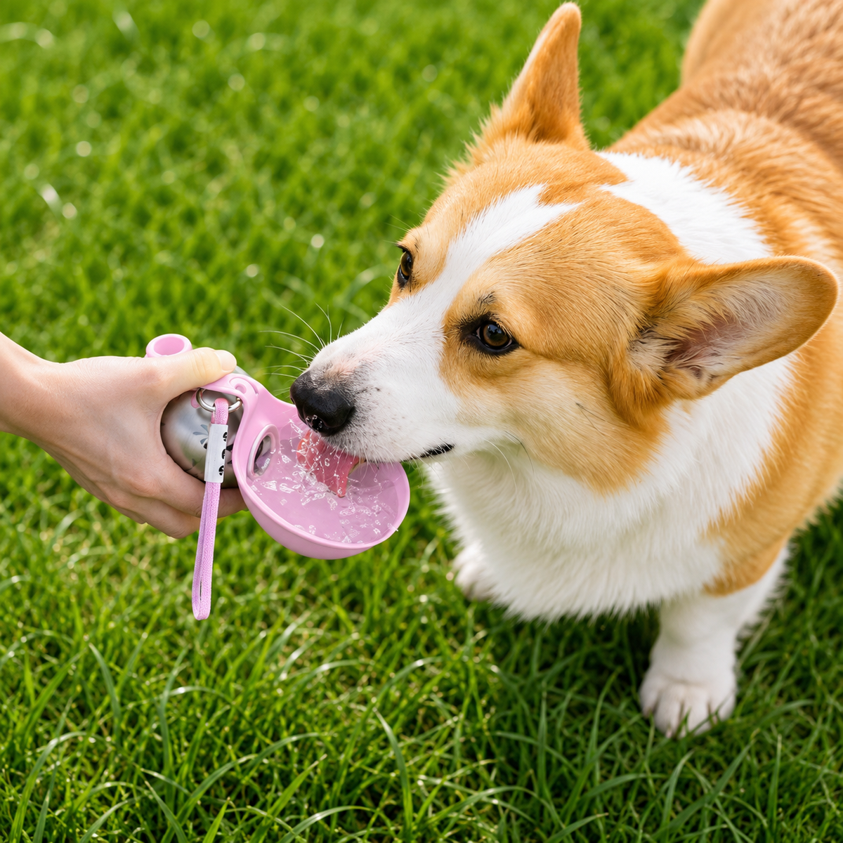 Portable Dog Water Bottle + Bowl