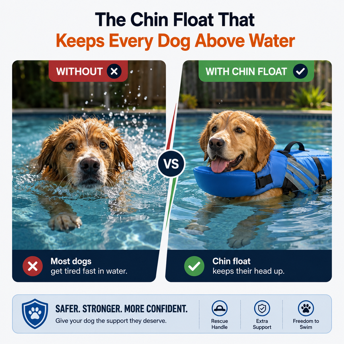 AquaGuard™ Head-Up Dog Life Vest