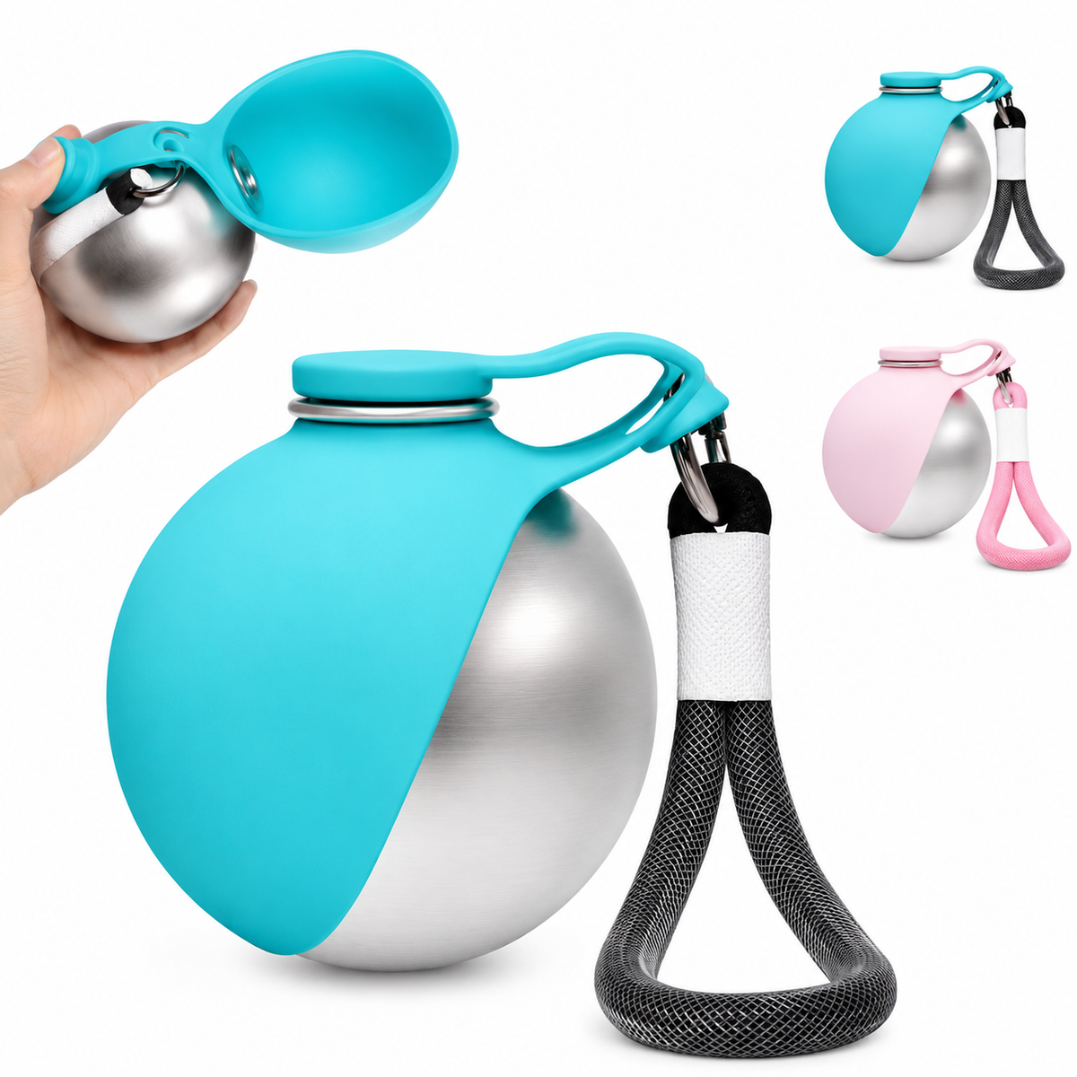 Portable Dog Water Bottle + Bowl
