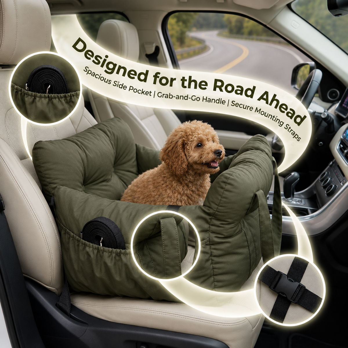 Australian Paws™ CozyRide Dog Car Seat